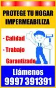 Protege tu hogar Impermeabiliza
-Calidad
-Trabajo garantizado
Informes al 9997391391
 
